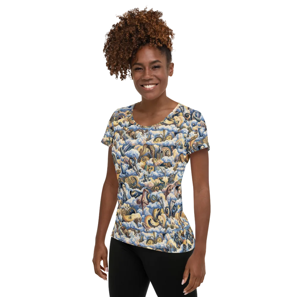 Cloud Cabinet on Women's Athletic T-Shirt — Left