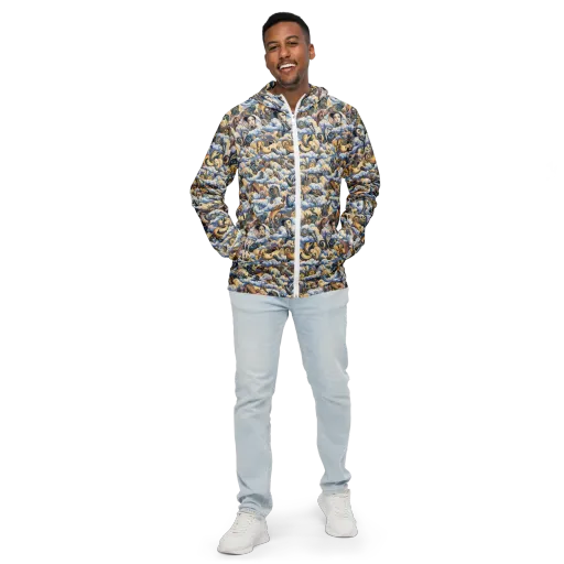 Cloud Cabinet on a Men's Windbreaker