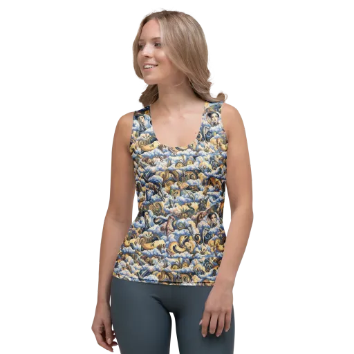 Cloud Cabinet on a Women's Tank Top
