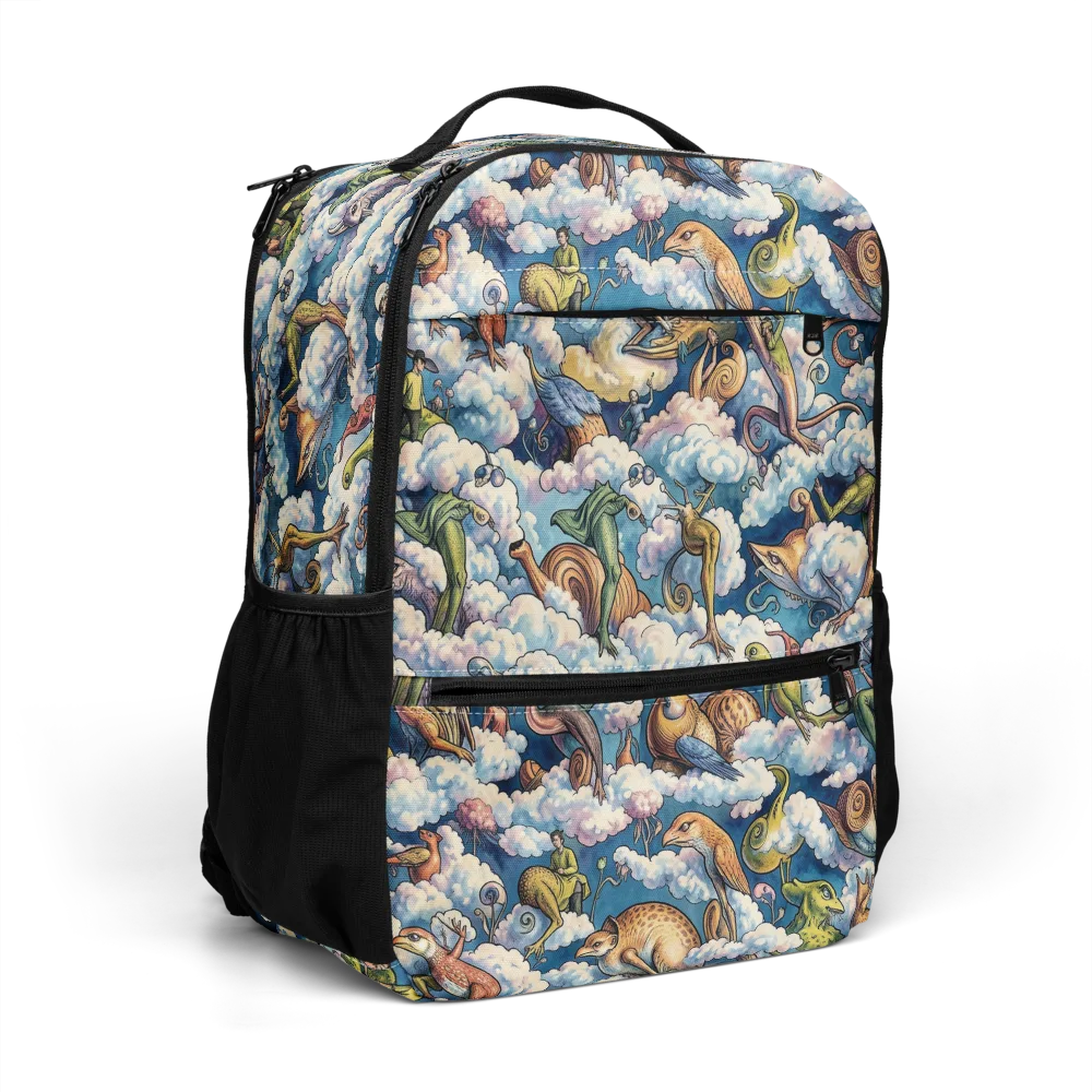 Cloud Menagerie on Utility Backpack — Right Front
