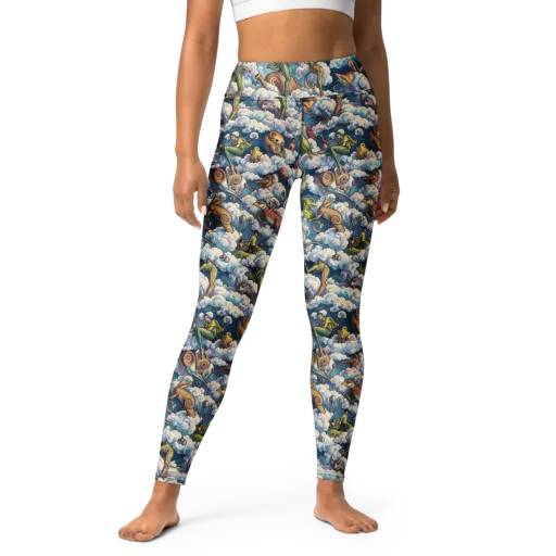 Cloud Menagerie on a Yoga Leggings