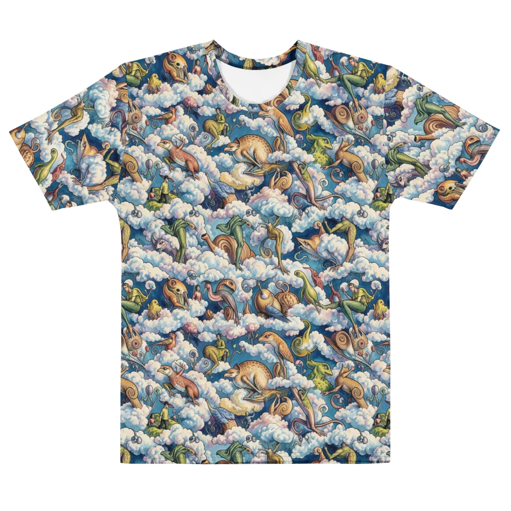 Cloud Menagerie on Men's Cotton Crew Neck T-Shirt — Front