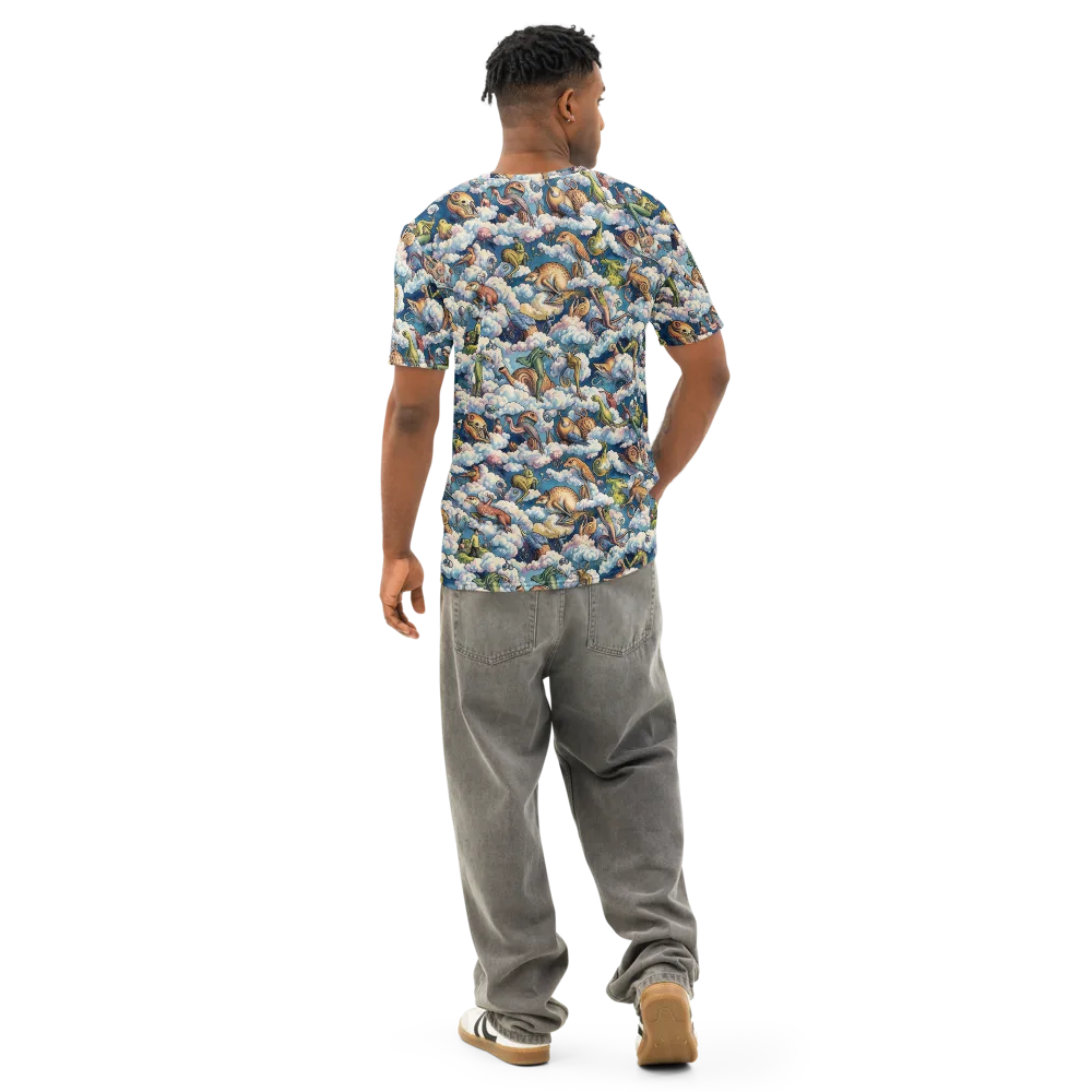 Cloud Menagerie on Men's Cotton Crew Neck T-Shirt — Back