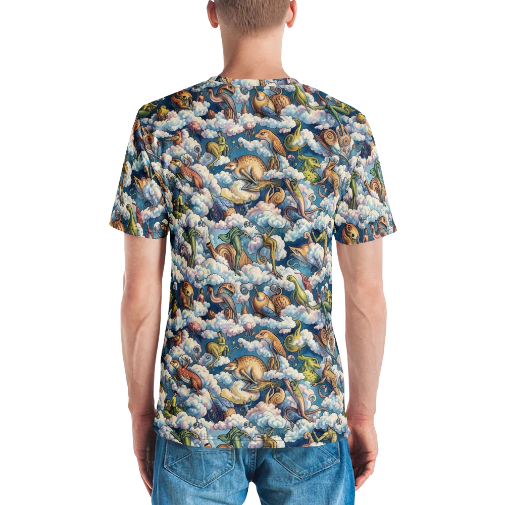 Cloud Menagerie on Men's Crew Neck T-Shirt — Back
