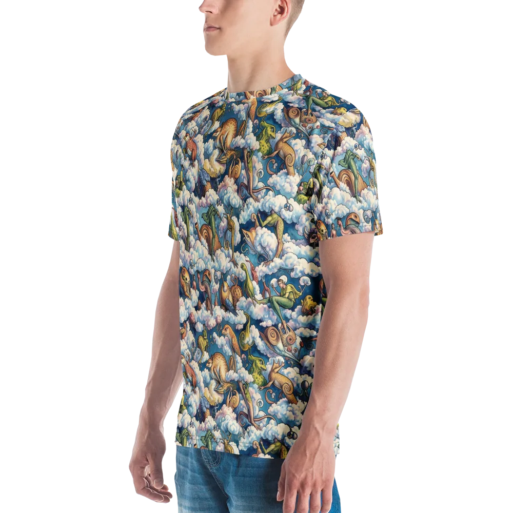 Cloud Menagerie on Men's Crew Neck T-Shirt — Left