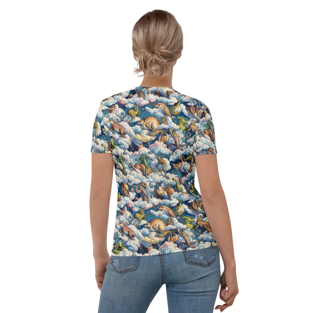 Cloud Menagerie on Women's Crew Neck T-Shirt — Back