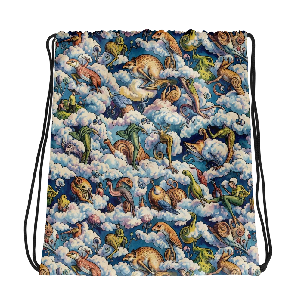 Cloud Menagerie on Drawstring Bag — Photo