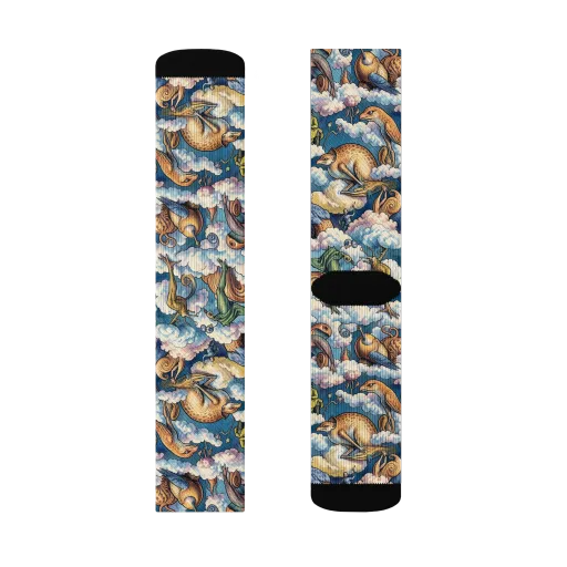 Cloud Menagerie on a Socks