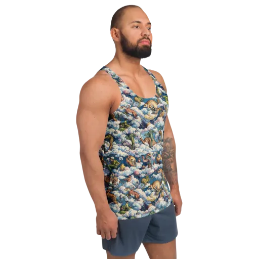 Cloud Menagerie on a Men's Tank Top