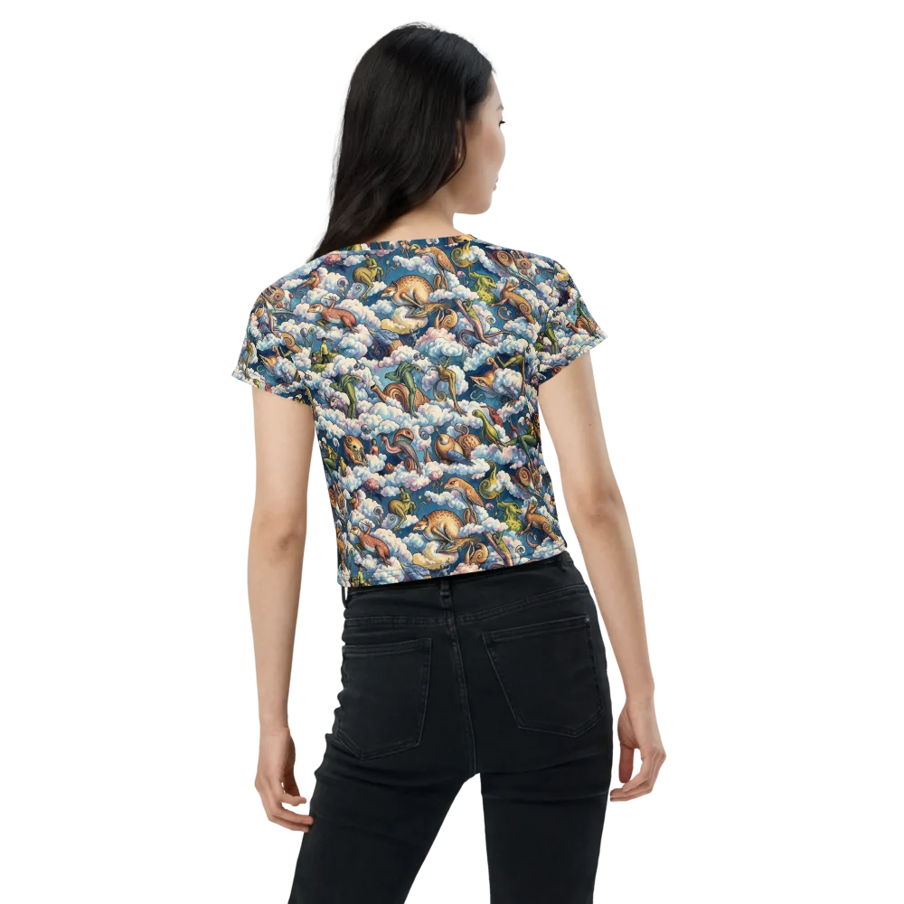 Cloud Menagerie on Crop Tee — Back