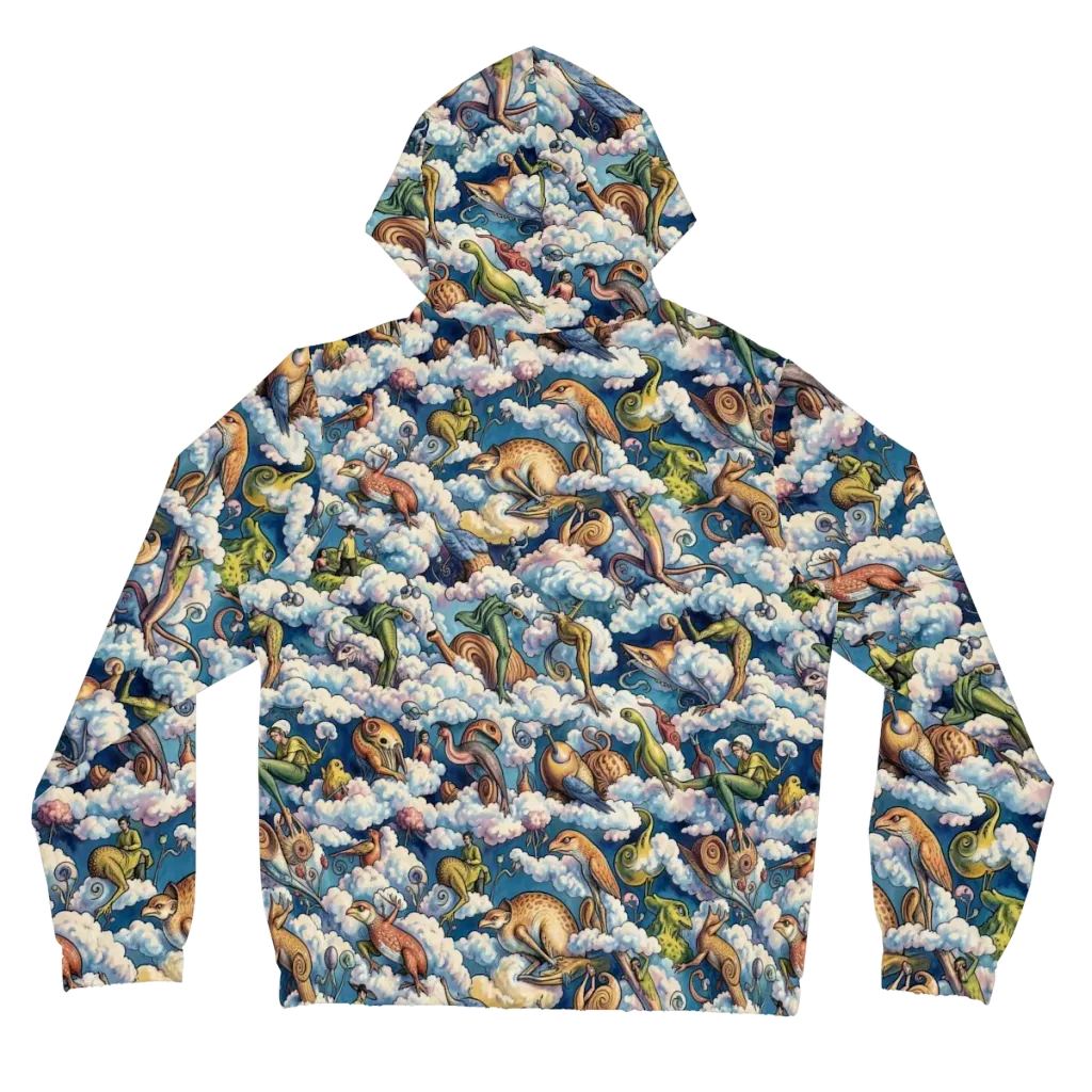 Cloud Menagerie on Women's Full-Zip Hoodie — Back