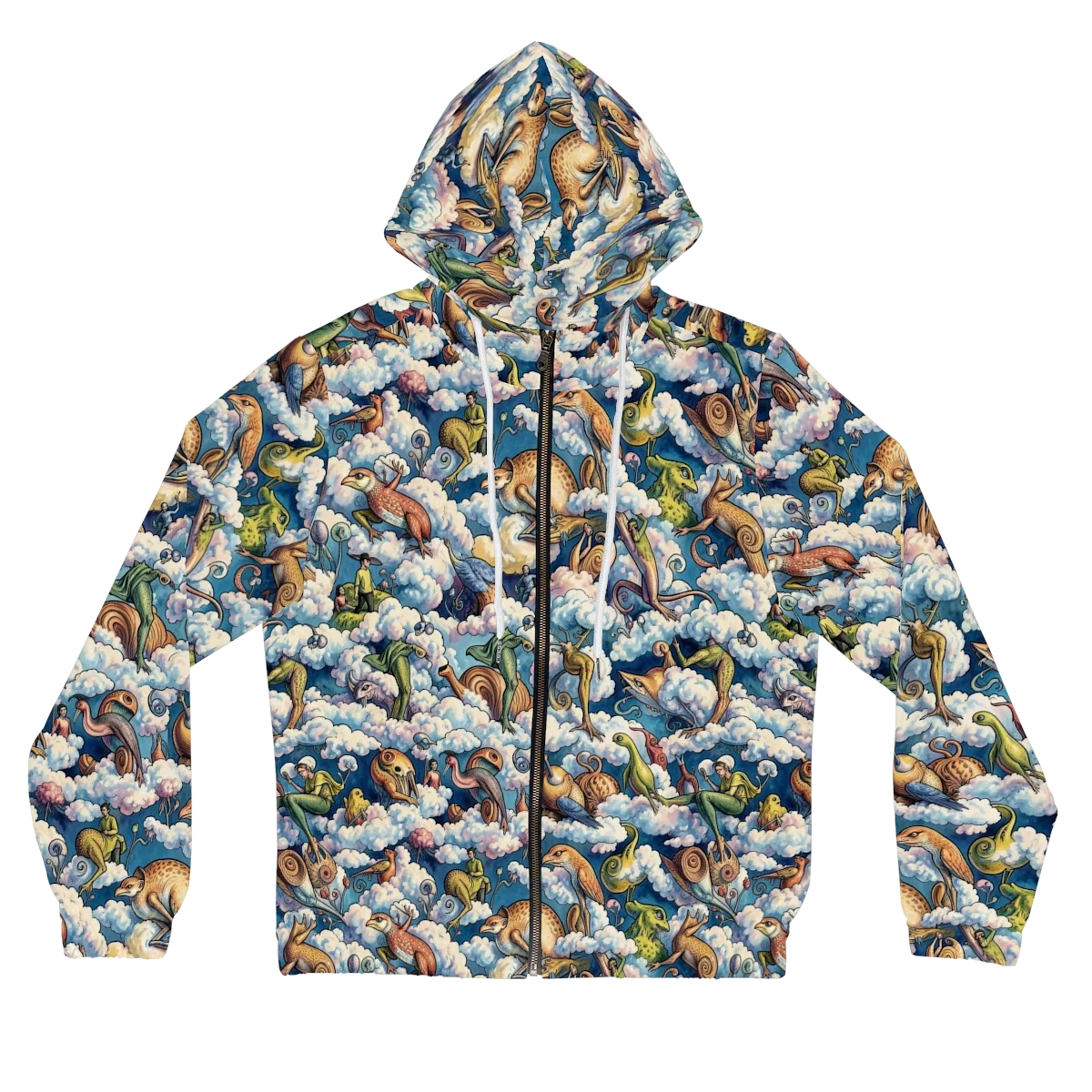 Cloud Menagerie on Women's Full-Zip Hoodie — Front