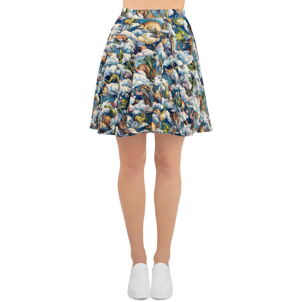 Cloud Menagerie on Skater Skirt — Front