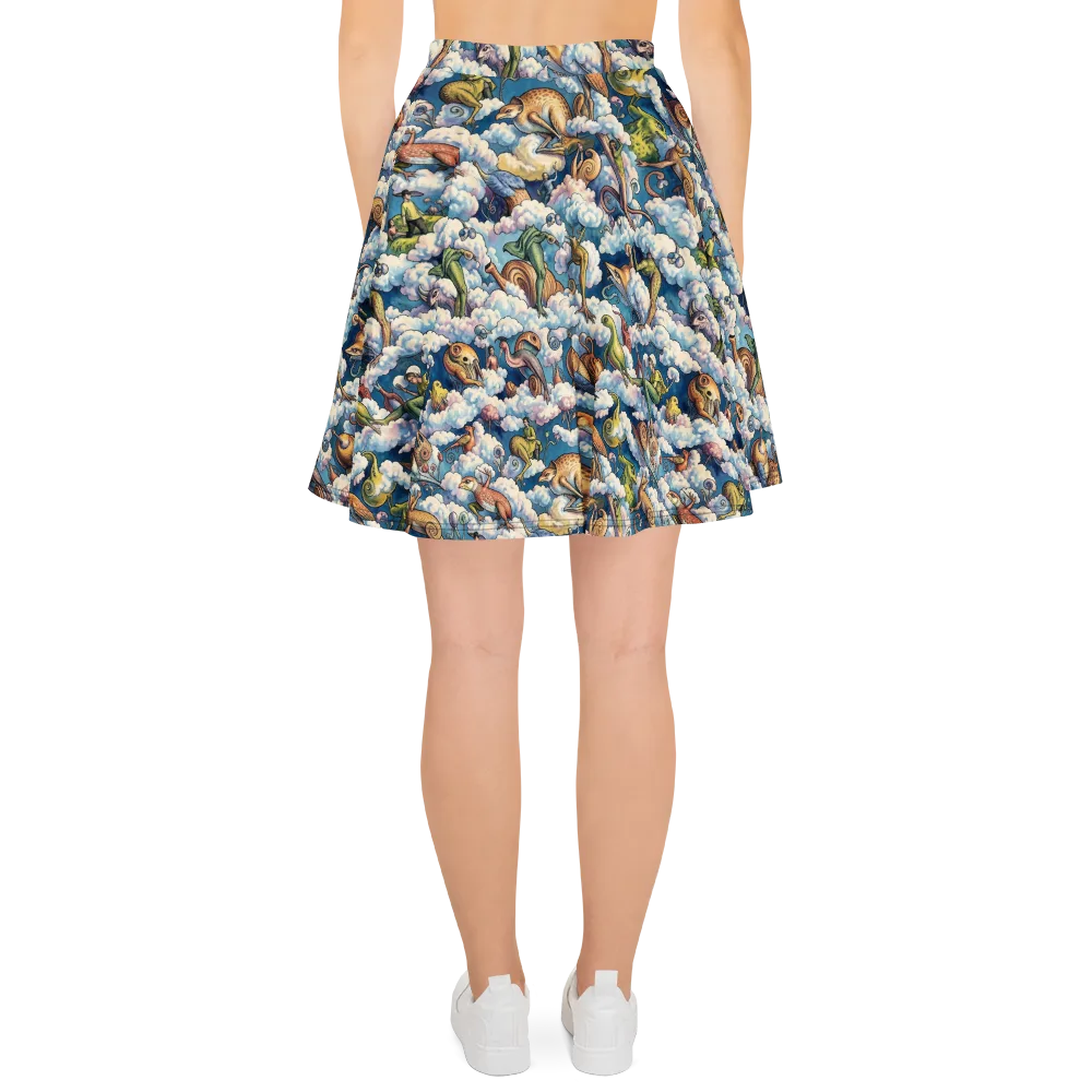 Cloud Menagerie on Skater Skirt — Back