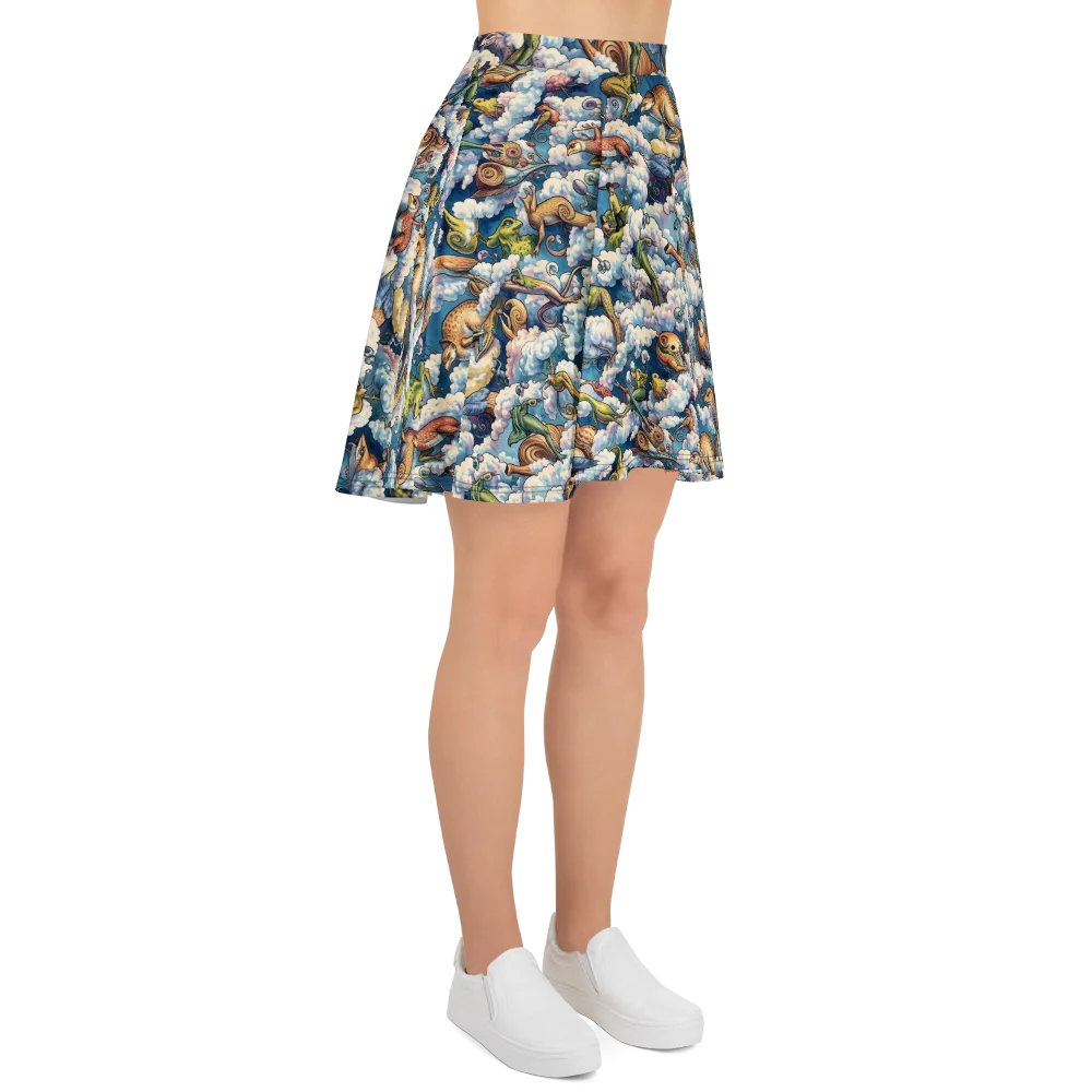 Cloud Menagerie on Skater Skirt — Right