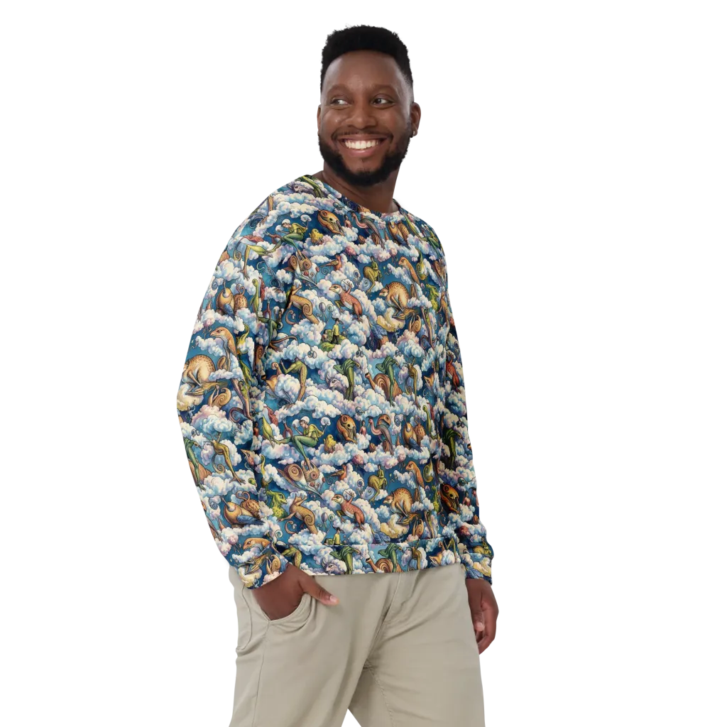 Cloud Menagerie on Sweatshirt — Front