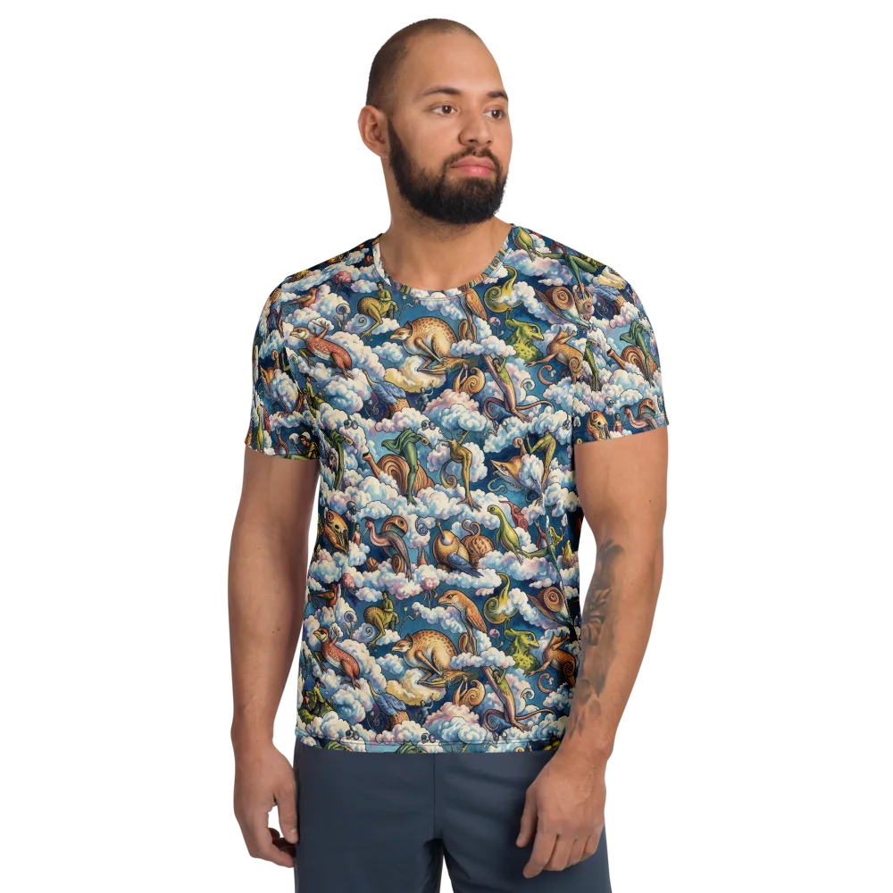 Cloud Menagerie on Men's Athletic T-Shirt — Front