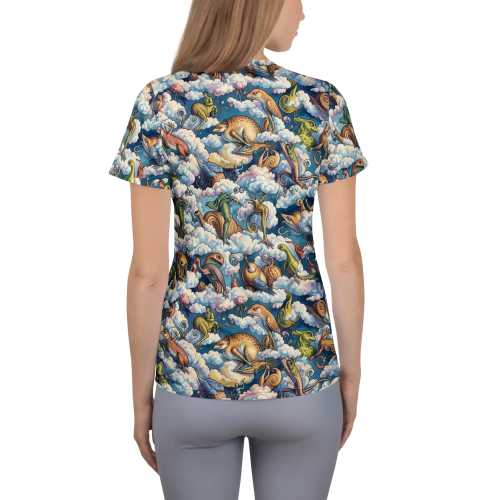 Cloud Menagerie on Women's Athletic T-Shirt — Back