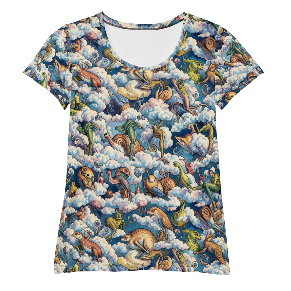 Cloud Menagerie on Women's Athletic T-Shirt — Front
