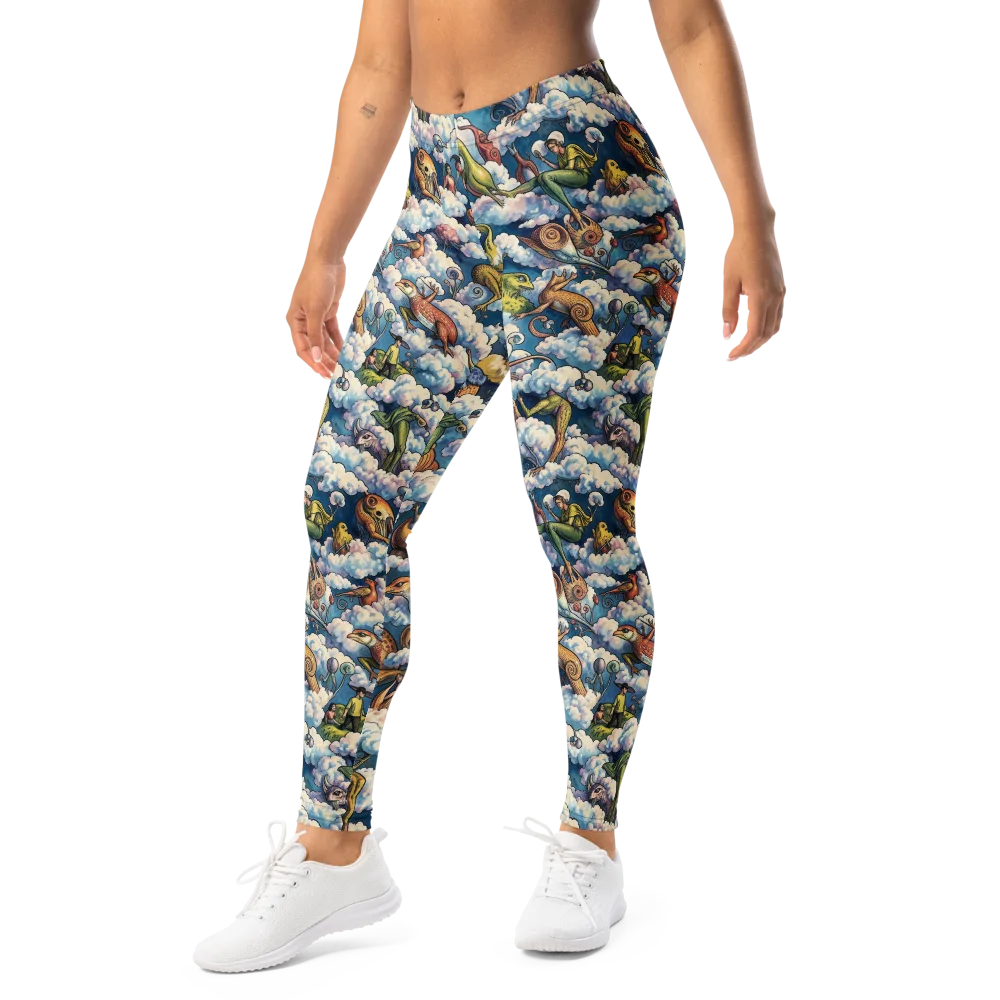 Cloud Menagerie on Leggings — Left Front