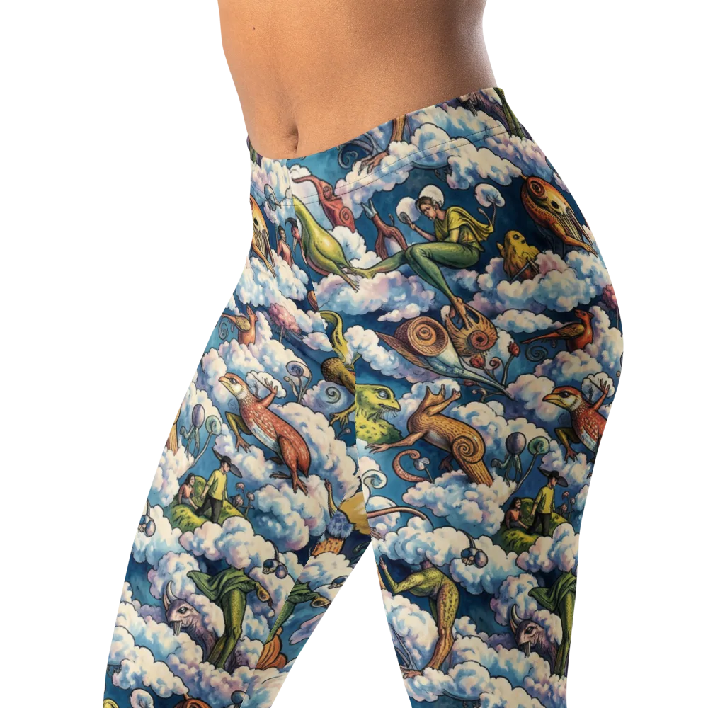 Cloud Menagerie on Leggings — Left Front