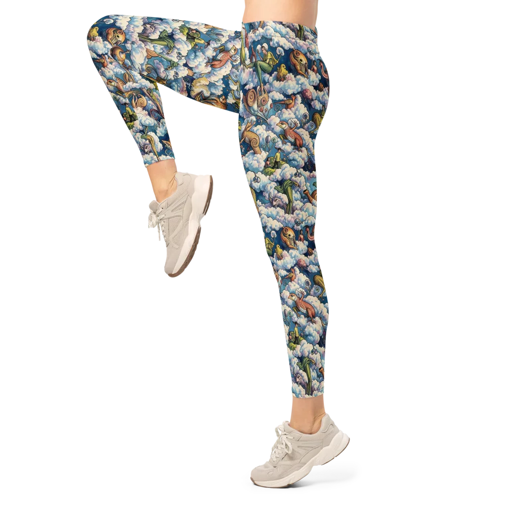 Cloud Menagerie on Leggings — Left