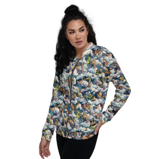 Cloud Menagerie on a Bomber Jacket