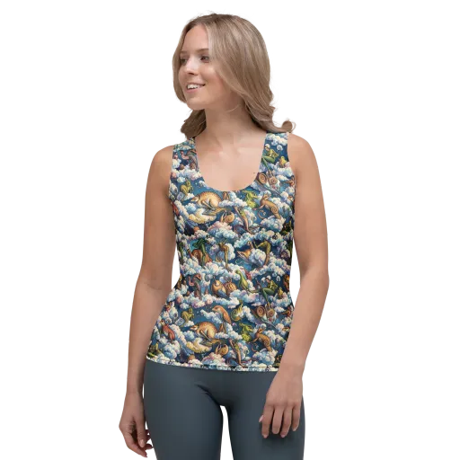 Cloud Menagerie on a Women's Tank Top