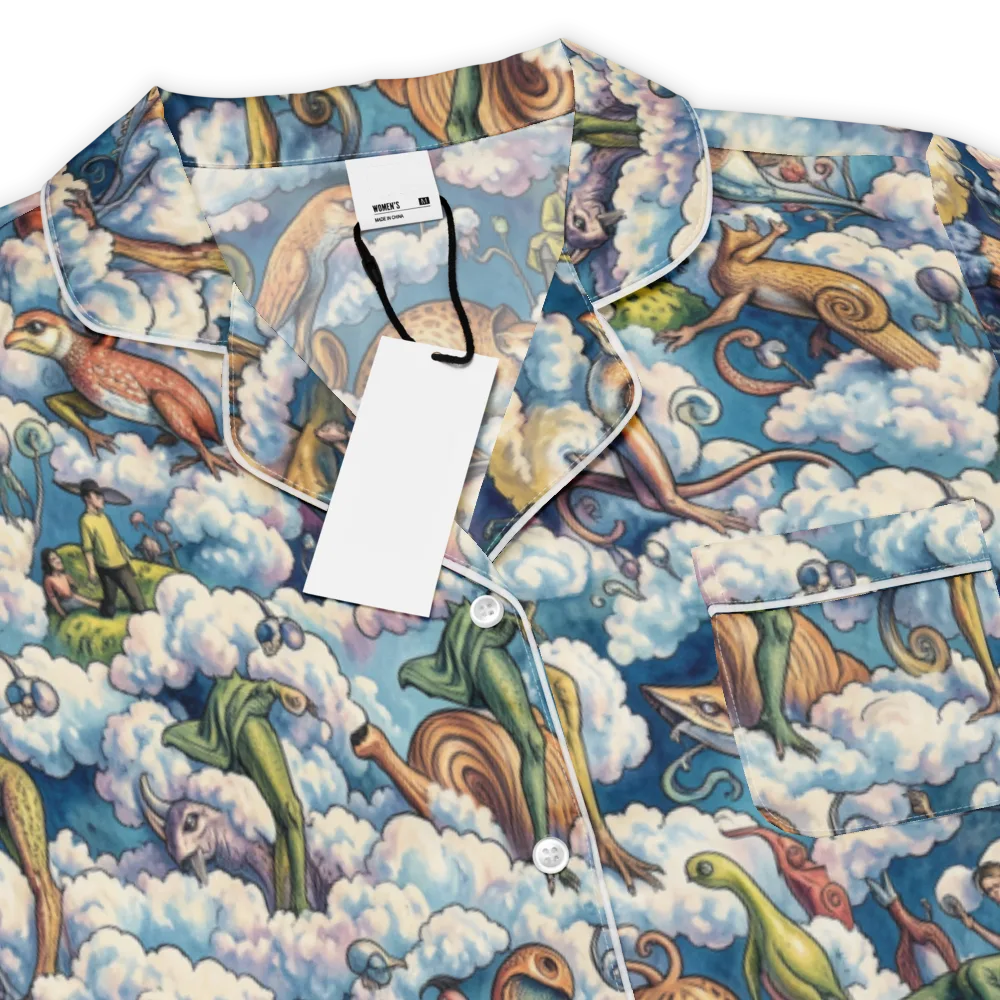 Cloud Menagerie on Women's Short Sleeve Pajama Top — Product details