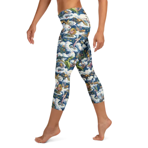Cloud Carnival on a Capri Leggings