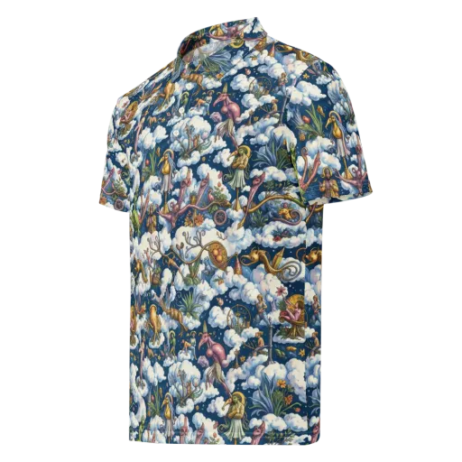 Cloud Carnival on a Men's Slim Fit Polo Shirt