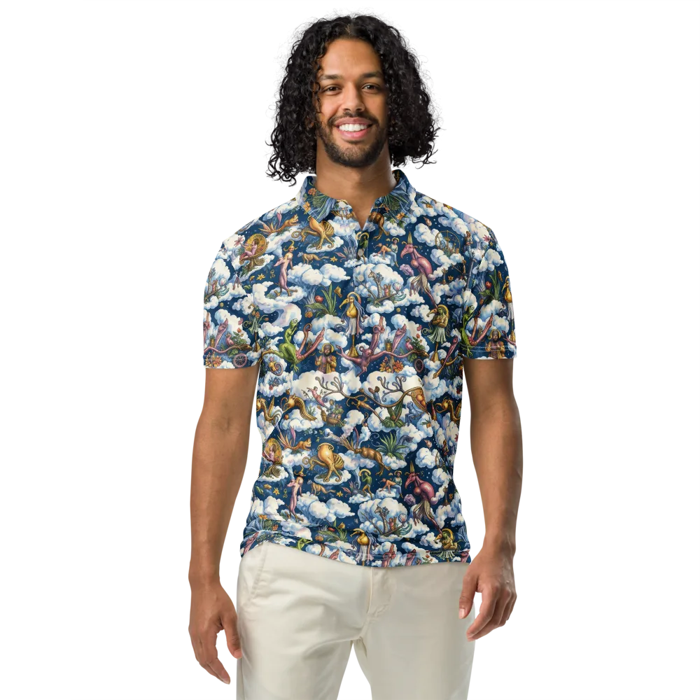 Cloud Carnival on Men's Slim Fit Polo Shirt — Front