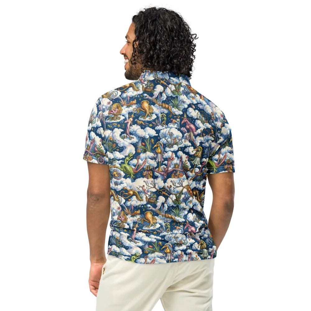 Cloud Carnival on Men's Slim Fit Polo Shirt — Back
