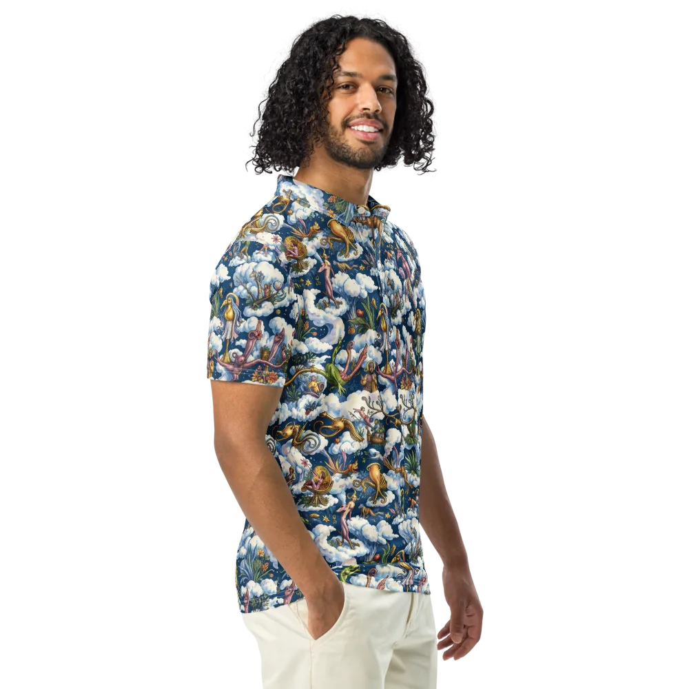 Cloud Carnival on Men's Slim Fit Polo Shirt — Right Front