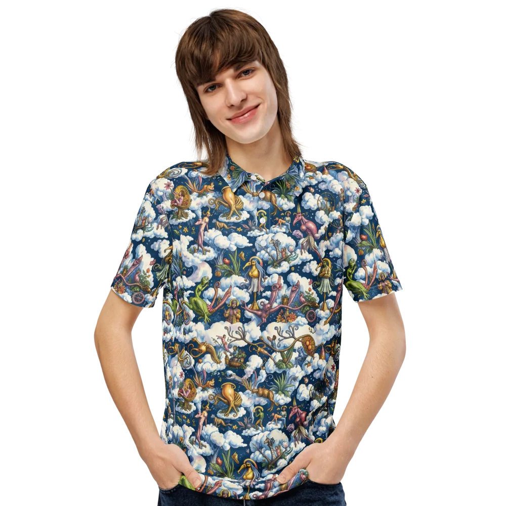 Cloud Carnival on Men's Slim Fit Polo Shirt — Front