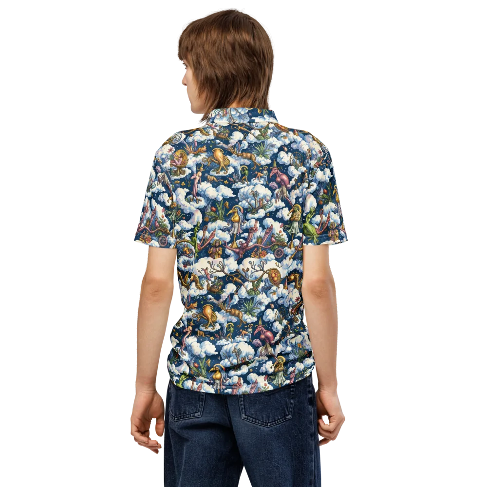 Cloud Carnival on Men's Slim Fit Polo Shirt — Back