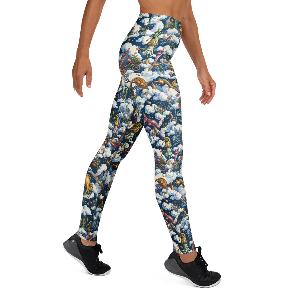 Cloud Carnival on Yoga Leggings — Right