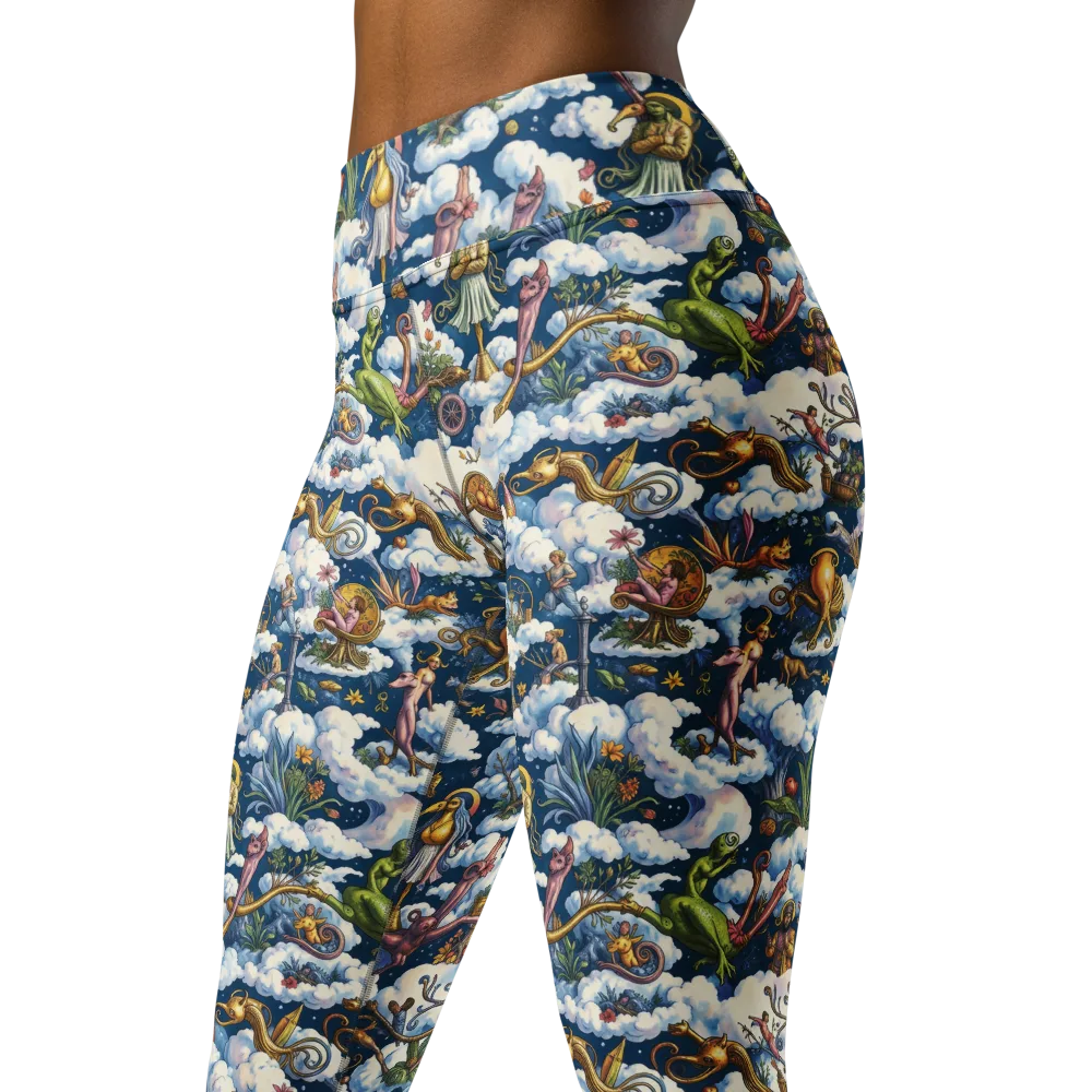 Cloud Carnival on Yoga Leggings — Left Front