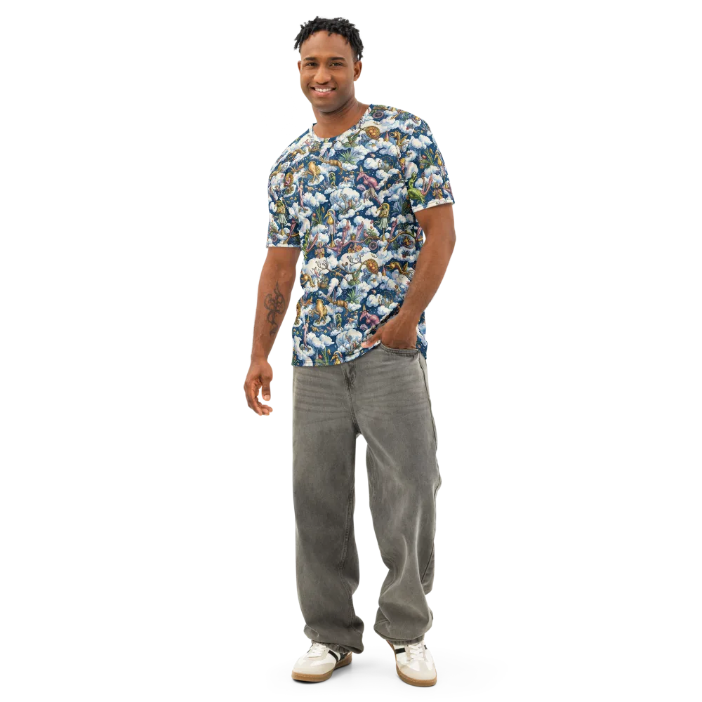 Cloud Carnival on Men's Cotton Crew Neck T-Shirt — Front