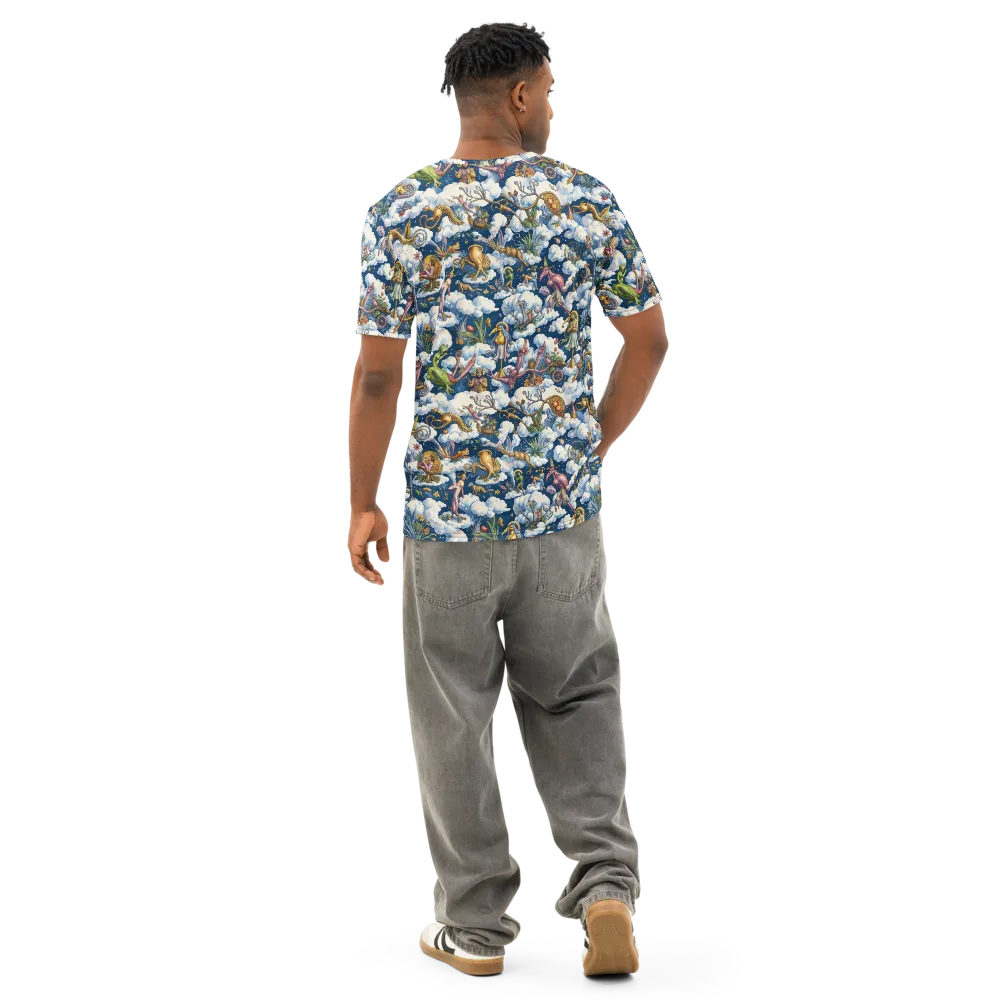 Cloud Carnival on Men's Cotton Crew Neck T-Shirt — Back