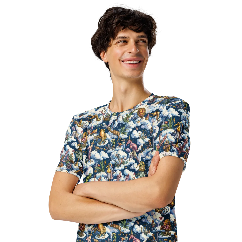 Cloud Carnival on Men's Crew Neck T-Shirt — Left Front