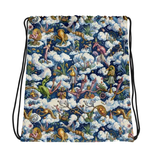 Cloud Carnival on a Drawstring Bag