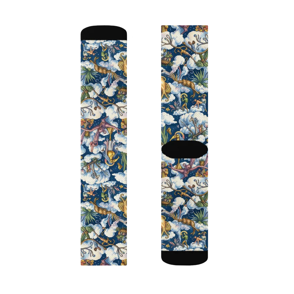 Cloud Carnival on Socks — Right Sock