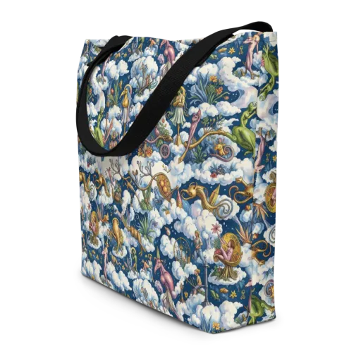 Cloud Carnival on a Large Tote Bag W/ Pocket