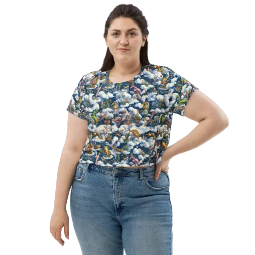 Cloud Carnival on a Crop Tee