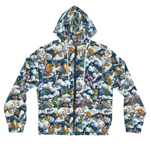 Cloud Carnival on a Women's Full-Zip Hoodie
