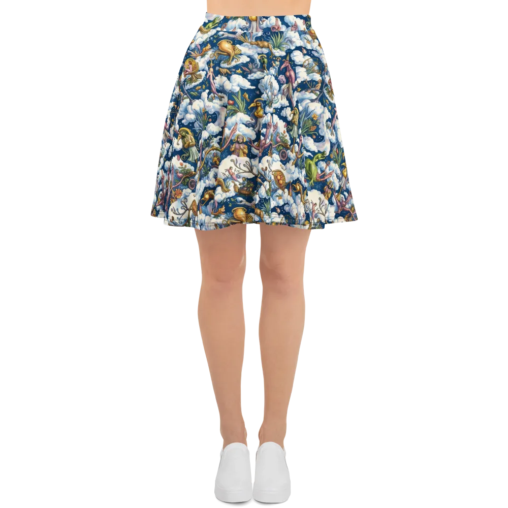 Cloud Carnival on Skater Skirt — Front