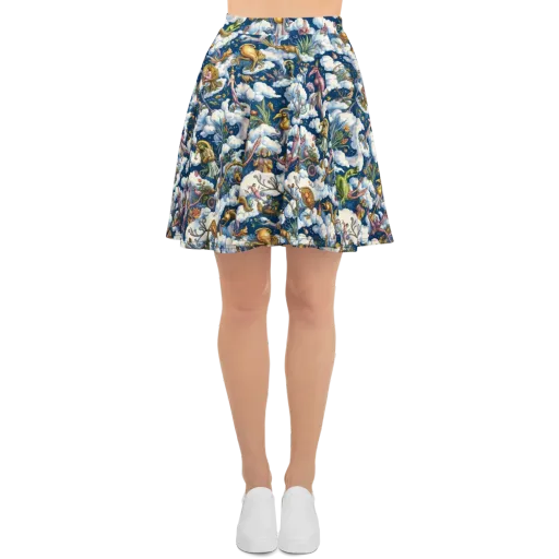 Cloud Carnival on a Skater Skirt