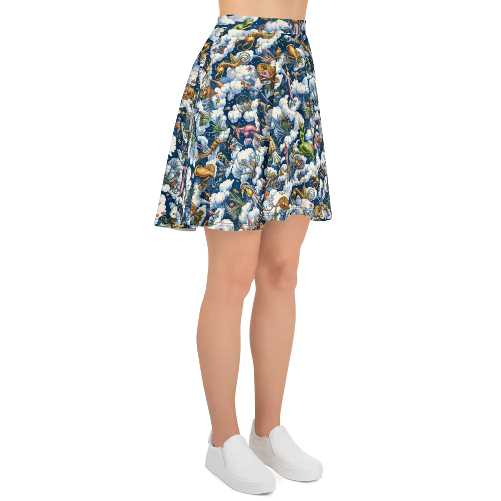 Cloud Carnival on Skater Skirt — Right
