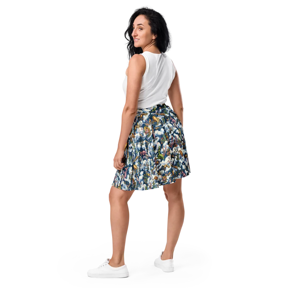 Cloud Carnival on Skater Skirt — Back